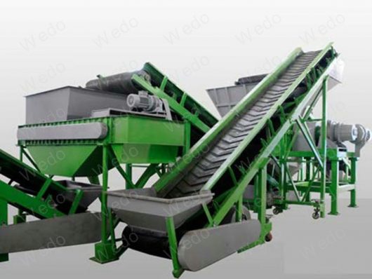 Tire recycling machine